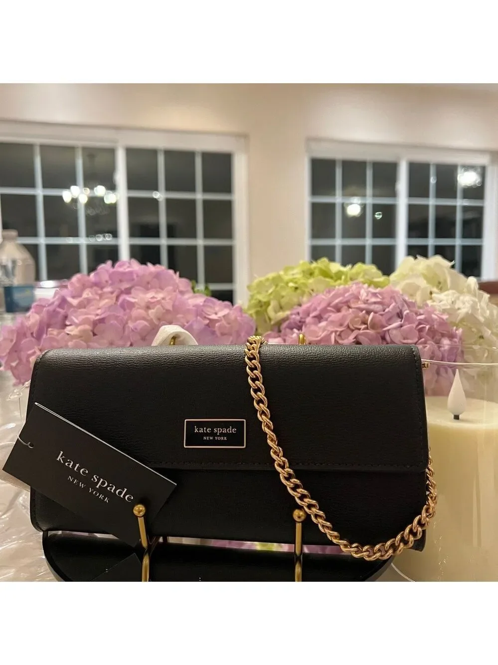 Kate Spade New York ~ Katy Flap Continental Wallet with Crossbody Chain - NWT